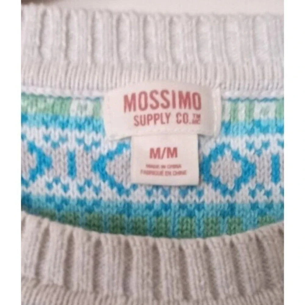 Mossimo‎ Supply Co. Women Sweater Medium Fair Isle Pullover Knit Nordic Timeless